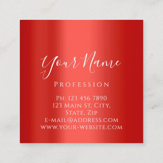 ブティックラッシュエクステンションレッドルビーバラ スクエア名刺 (裏面)