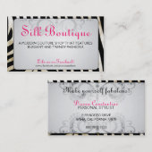 ブティック上品なシマウマの華麗さの名刺 名刺 (正面/裏面)