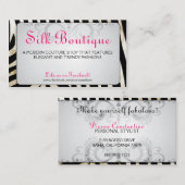 ブティック上品なシマウマの華麗さの名刺 名刺 (正面/裏面)