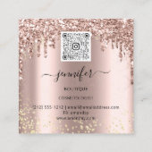 ブティック化粧まぶしフローラバラQRまぶし眉 スクエア名刺 (裏面)