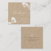 ブティック美しいサンキューロゴスクリプトクラフト スクエア名刺 (正面/裏面)