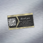 ブティック美しいビジネスサンキュー金ゴールドQR マグネット名刺 (インサイチュ)