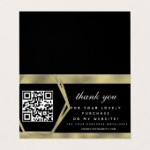 ブティック美しいビジネスサンキュー金ゴールドQR 名刺 (外部フラット)