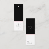 ブティック衣料ブランディングサイズロゴつるラベル スキニー名刺 (正面/裏面)