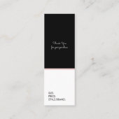 ブティック衣料ブランディングサイズロゴつるラベル スキニー名刺 (裏面)