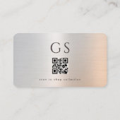 ブティック衣料メタリックQRコード  名刺 (裏面)