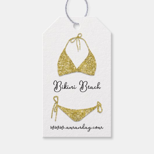 ブティック衣料価格製品説明QRGold ギフトタグ (正面)