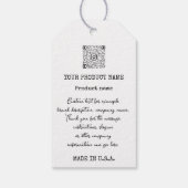 ブティック衣料価格製品説明QRGold ギフトタグ (裏面)