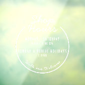 ブティック開店時間ウィンドウロック ウィンドウサイン (シート3)