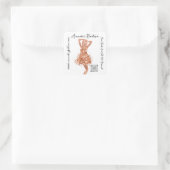 ブティック ショップ クローディング QR コード ロゴ カッパー ホワイト スクエアシール (バッグ)