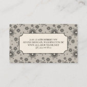 ブティック・ビジネス・カード 名刺 (裏面)