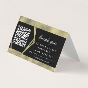 ブティック ビューティー ビジネス サンクス ゴールドQR 名刺