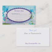 ブティック・ブルーの代表者または中小企業 名刺 (正面/裏面)