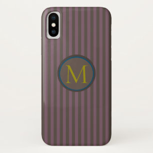 ブティッストライプク（ブランドオプション） MONOGRAM - iPhone X ケース