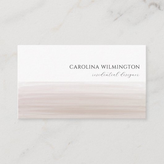 ブティッモダンクサンディブラウンウォーターカラービジネス エンクロージャーカード (正面)