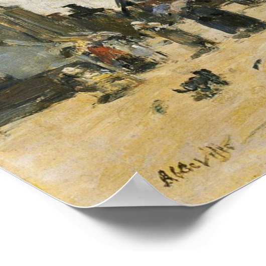 ブディン – サンバルフランチャーチスクエアアアベルヴィル18 ポスター (角)