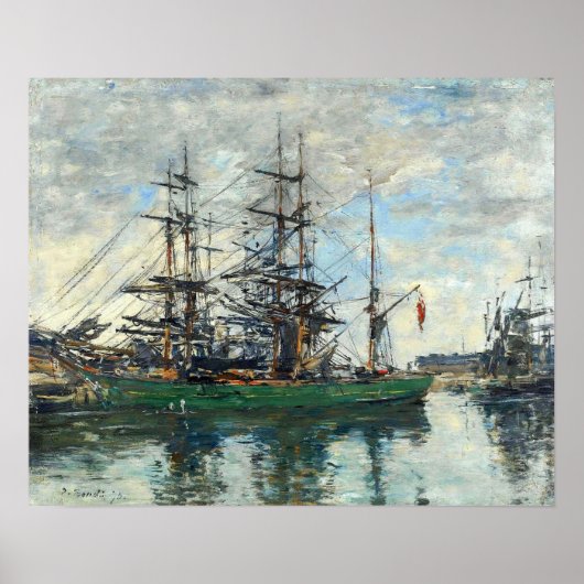 ブディン – ドーヴィル港1878 ポスター (正面)