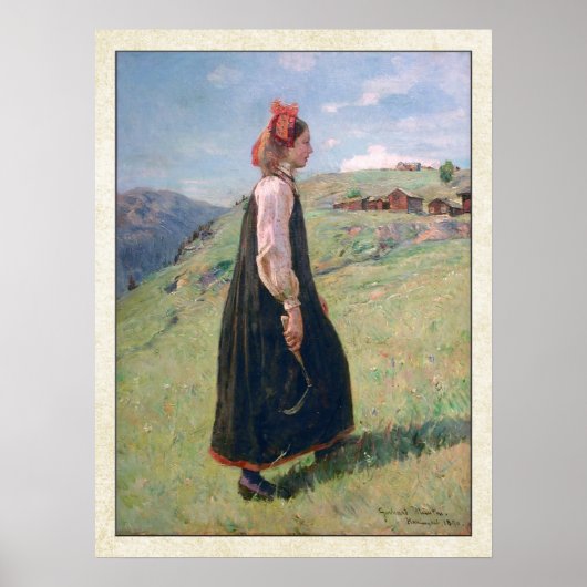 ブディーアノルウェーハリンダルフォーク衣装 ポスター (正面)