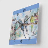 ブディーズブッジーブッジェリガーバードルームクロック スクエア壁時計 (傾斜)