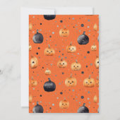 ブデイパーティーハロウィンカボチャのホッケー 招待状 (裏面)