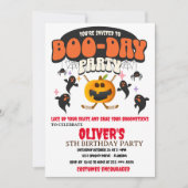 ブデイパーティーハロウィンカボチャのホッケー 招待状 (正面)