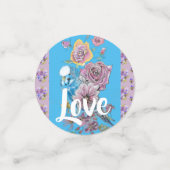 ブデギーフローラ結婚薄紫のテーブル紙吹雪 コンフェッティ (スモール正面)