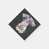 ブデンハ不気味ロウィーンデンモーベビーヒッポ スタンダードカクテルナプキン (角)