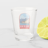 ブドゥバモンテネグロレトロトラベルアートヴィンテージ ショットグラス (裏面)