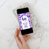 ブドゥーパープルカボチャこうもりハロウィーンベビーシャワー 招待状