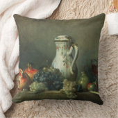 ブドウおよびザクロ1763年が付いている静物画(油 クッション (ブランケット)