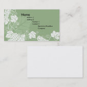 ブドウつる植物の名刺の背景 名刺 (正面/裏面)