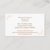 ブドウつる植物の名刺 名刺 (裏面)