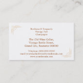 ブドウつる植物の名刺 名刺 (裏面)