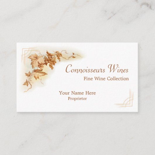 ブドウつる植物の名刺 名刺 (正面)