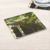 ブドウつる植物ナパ スクエアペーパーコースター (アングル)