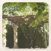 ブドウつる植物ナパ スクエアペーパーコースター (正面)