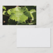 ブドウつる植物葉名刺 名刺 (正面/裏面)