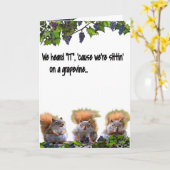 ブドウつる植物誕生日 カード (黄色い花)