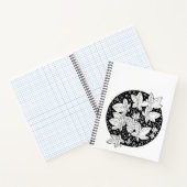 ブドウとつる植物のインク描画 ノートブック (内部)