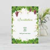 ブドウとつる植物の招待 招待状 (スタンド正面)