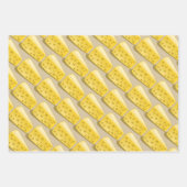 ブドウとチーズ – グルメ模様 ラッピングペーパーシート (正面3)