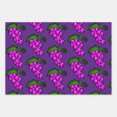 ブドウとチーズ – グルメ模様 ラッピングペーパーシート (正面2)