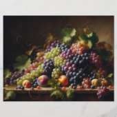 ブドウとフルーツスチルライフスクラップブック紙 (裏面)