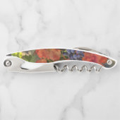 ブドウとブドウ畑が美しいワインコルク栓抜き ソムリエナイフ (正面)