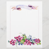 ブドウとベリーのスクラップブック文房具紙 (正面)