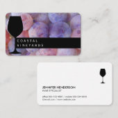 ブドウとワイングラスのソムリエ 名刺 (正面/裏面)