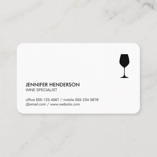 ブドウとワイングラスのソムリエ 名刺 (裏面)