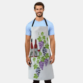 ブドウとワイン エプロン (着用した状態)