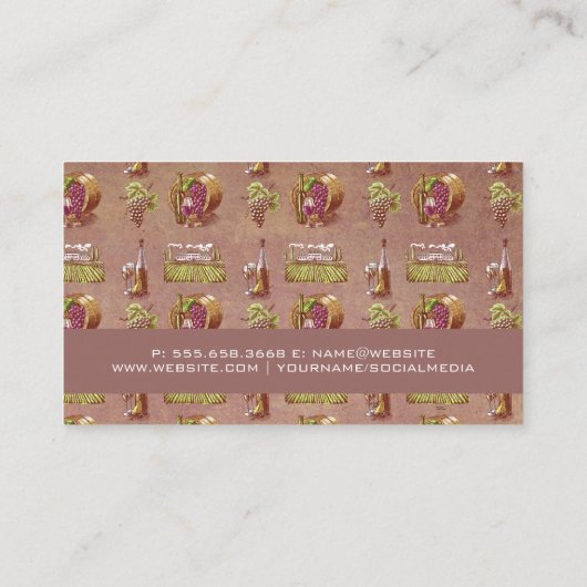 ブドウとワイン 名刺 (裏面)