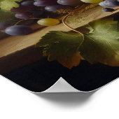 ブドウと果実の絵画静止期 ポスター (角)